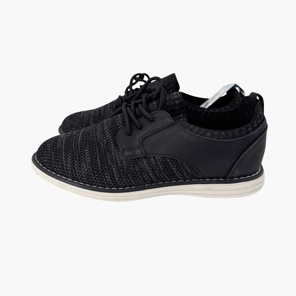 NEW Cat & Jack Elijah Casual Dress Oxford Knit Shoes - Black - Size 3